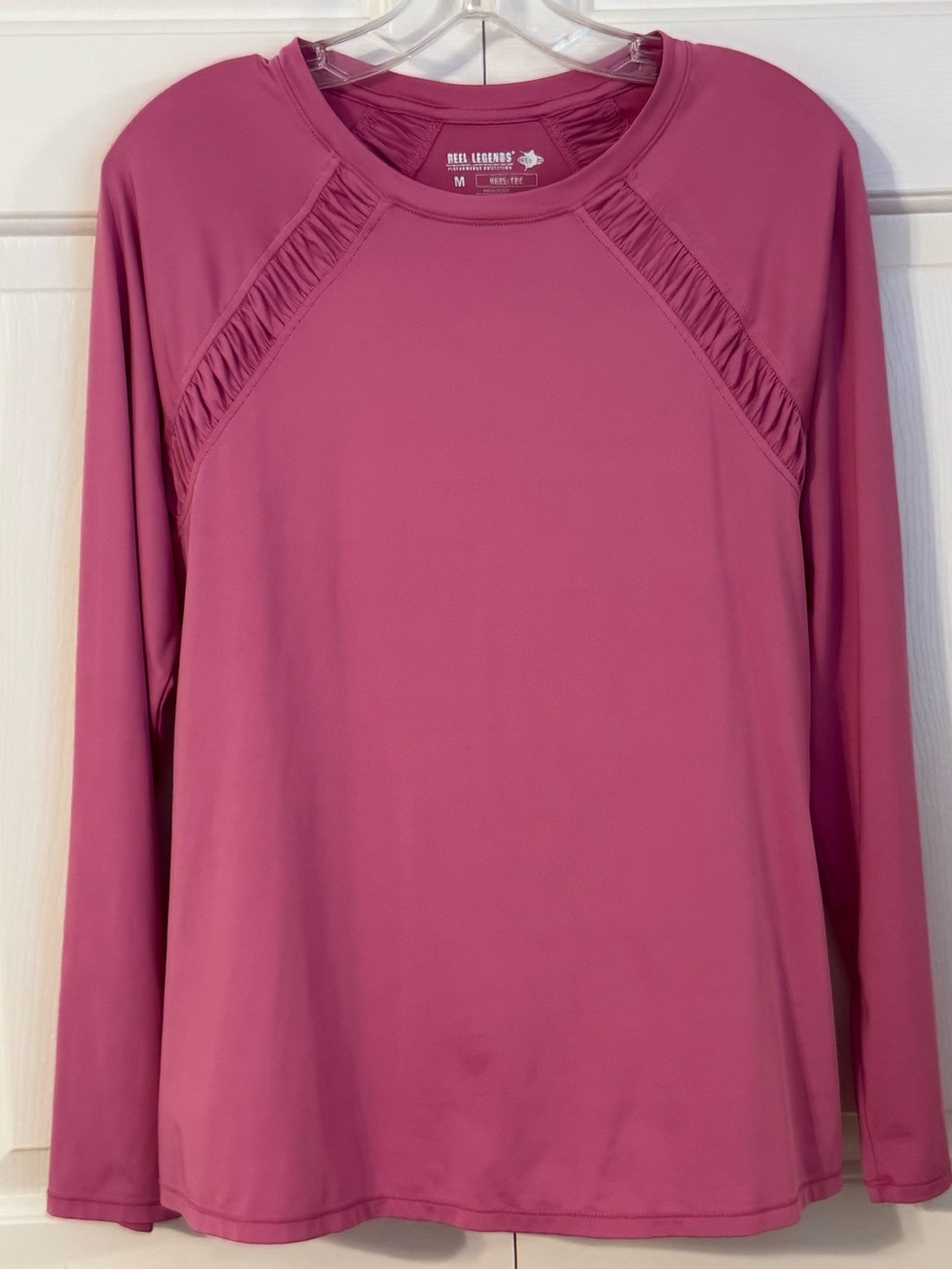 Reel Legends Long-Sleeve Performance Top in Dusty Rose